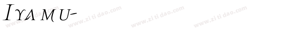I ya m u字体转换